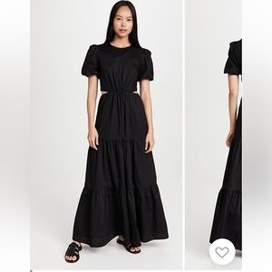 WAYF Plaza Cut Out Tiered Dress